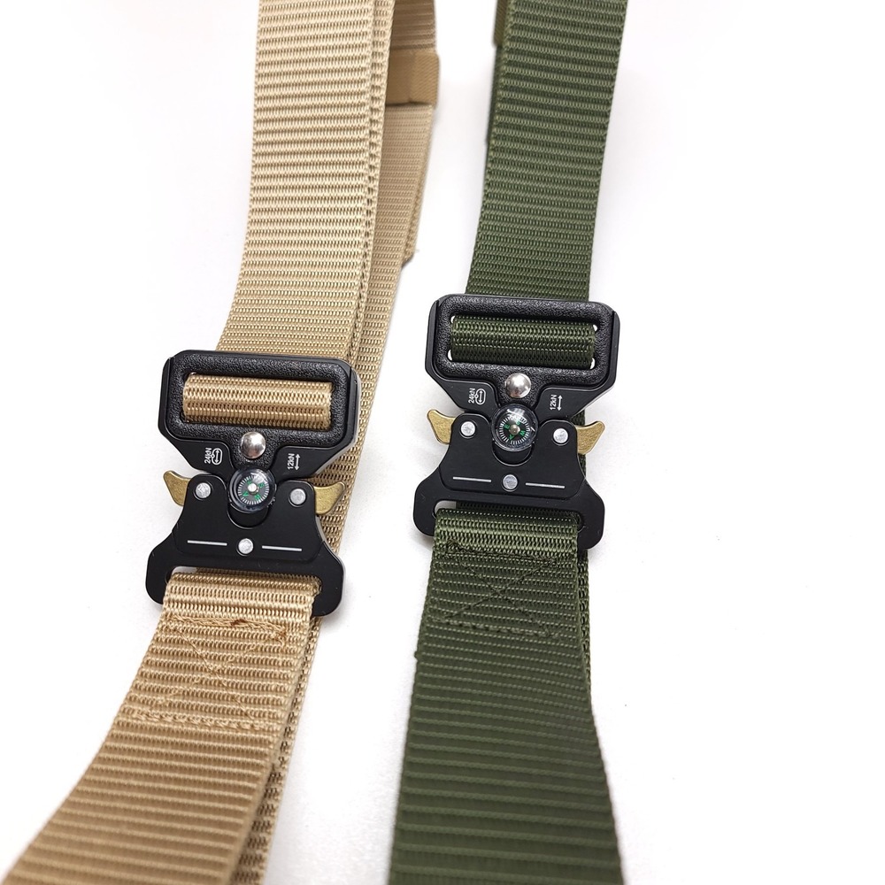 Tactical Belt 1.7" Mens Nylon Webbing Belt Heavy Duty Quick Release Buckle Lot 2 - Picture 2 of 5